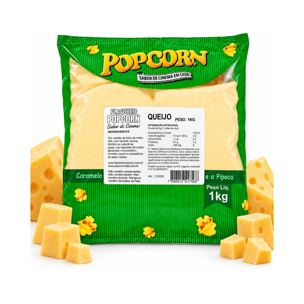 Temperos para Pipoca | Sabor Queijo 1kg