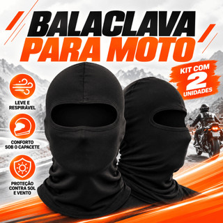 Balaclava Touca Ninja Motociclista Térmica Moto Ciclismo Frio Vento Tática Bike Capacete Sol Poeira Preta