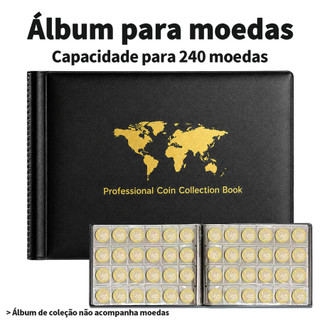 Álbum Para 240 Moedas - Para Moedas Organizador de moedas