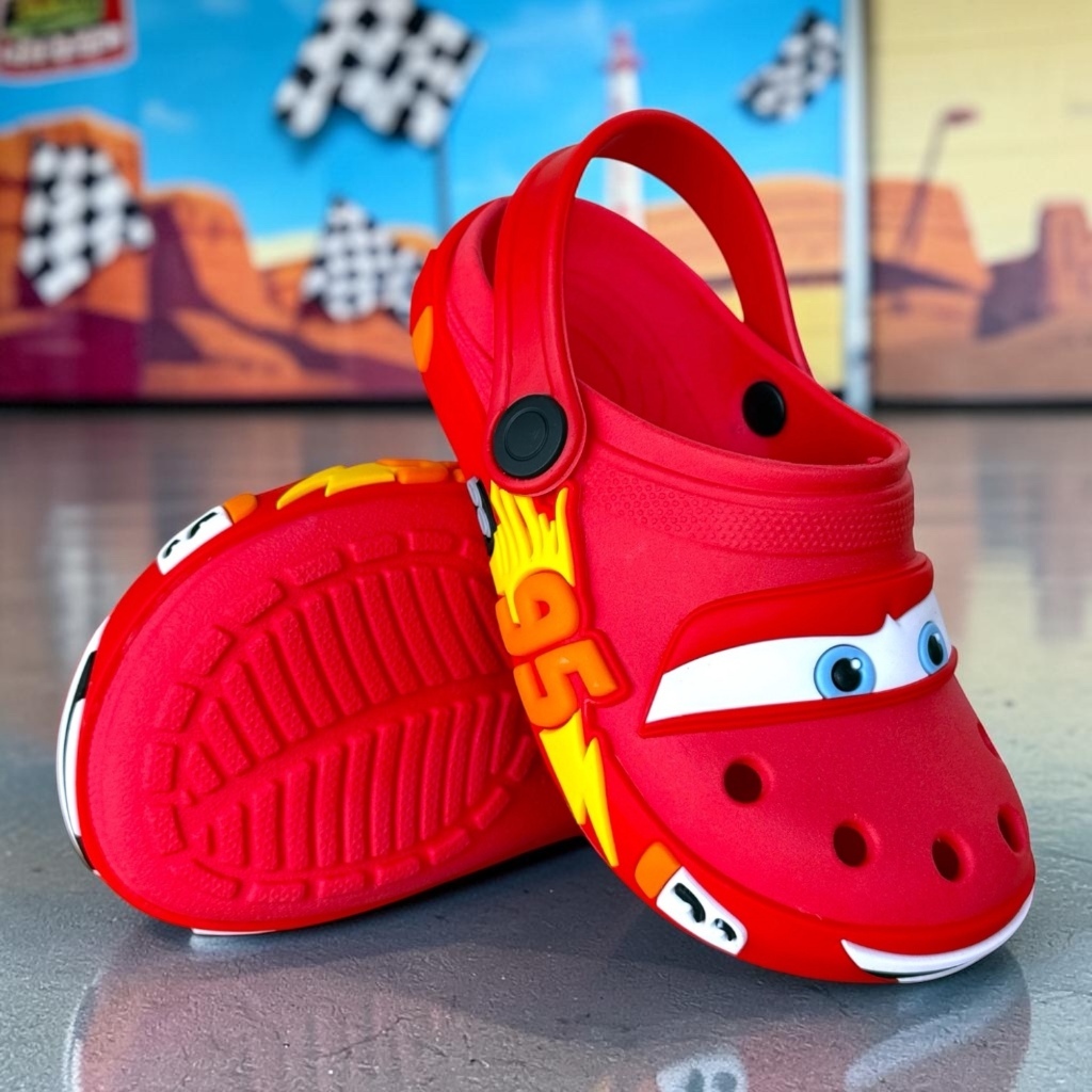 Sandália Papete Infantil Menino Carros Leve Confortável