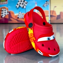 Sandália Papete Infantil Menino Carros Leve Confortável
