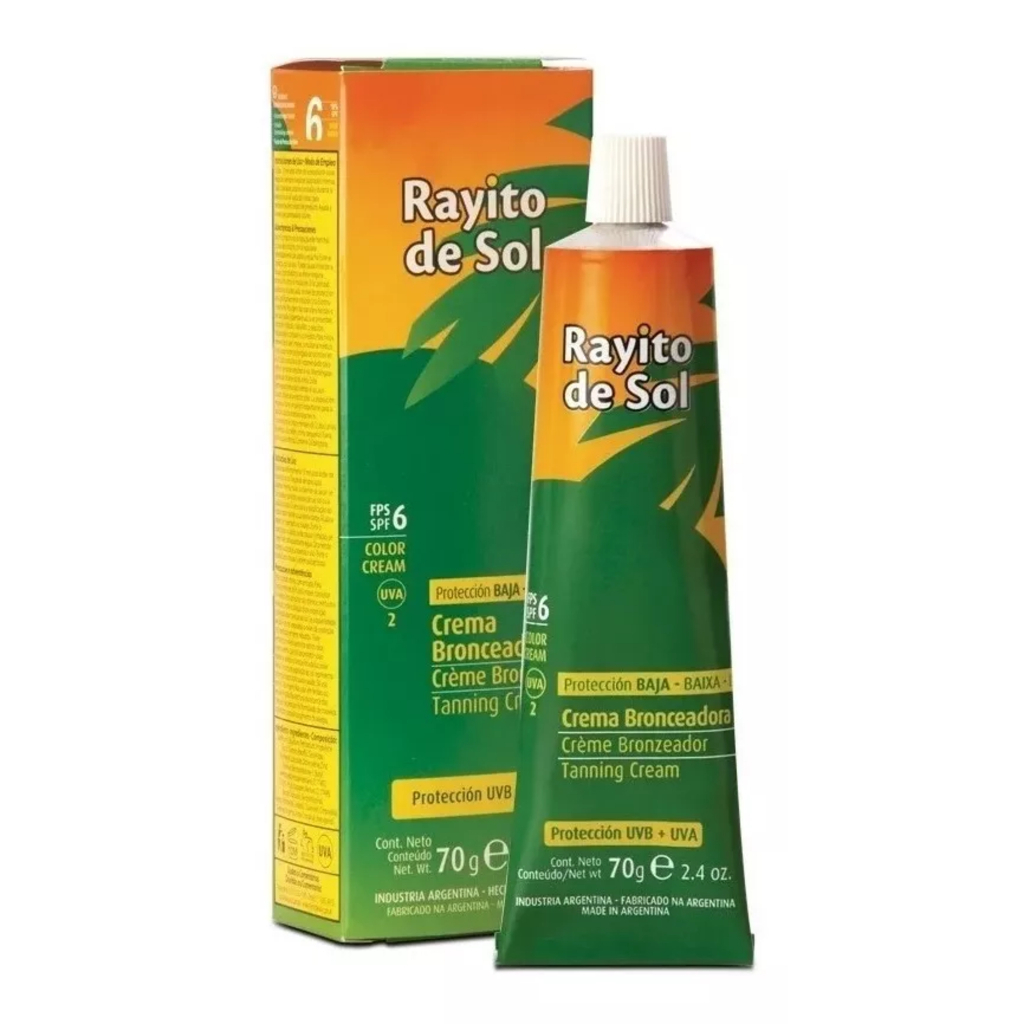Bronzeador Rayito de Sol 70g Bisnaga - Rayito Sapolan Pote 240gr - 12x Sem Juros - Envio Imediato