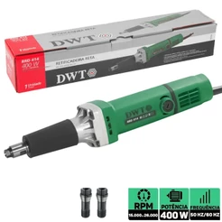Retificadeira Elétrica Reta Manual 400W 1/4 6mm Velocidade Variável RRD414 DWT