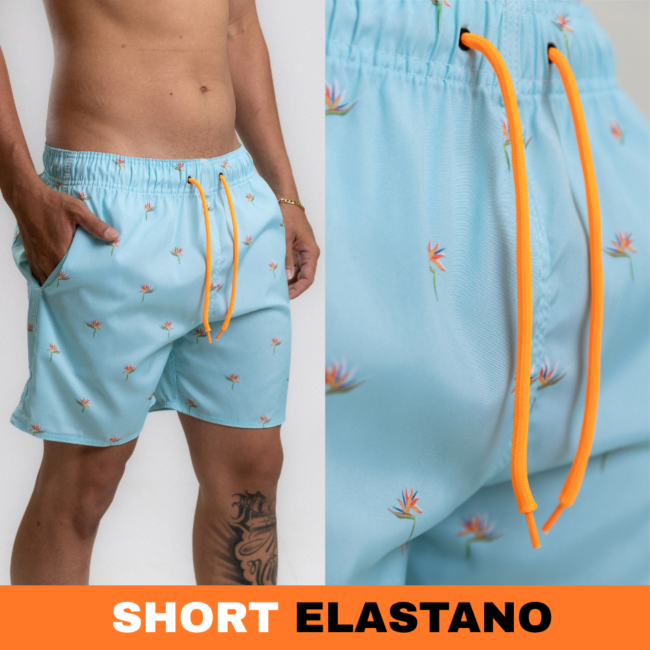 short masculino ELASTANO tactel premium praia academia elastano confortável