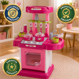 Cozinha Infantil Play Chef com Som e Luz - Rosa