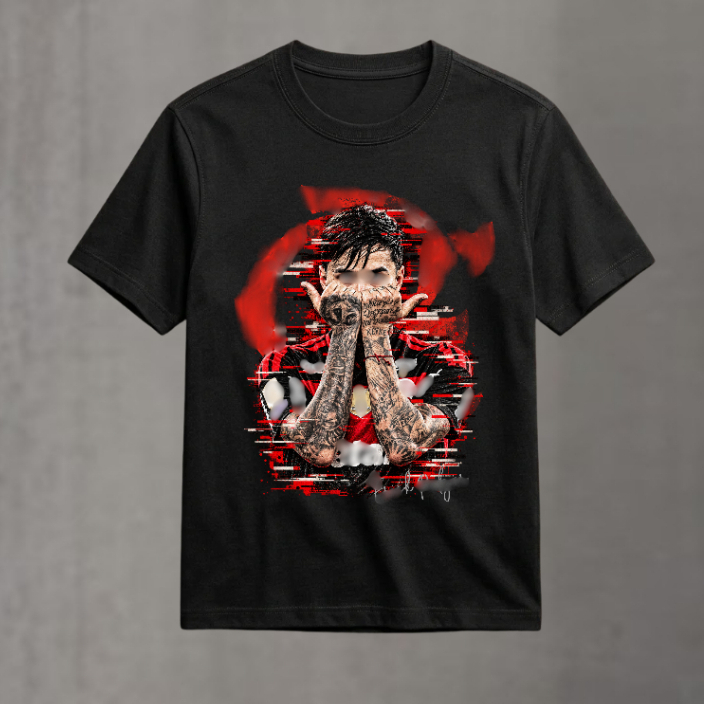 Camiseta Estampada Torcedor Futebol Pulga Lançamento 100% Algodão Streetwear