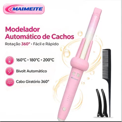 MAIMEITE Modelador de cachos automático de cerâmica 3 Temperaturas Cerâmica Íons Negativos Aquecimento Rápid