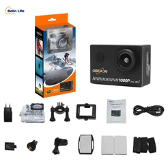 Câmera Esportiva OR-CF1001 Full HD 1080P Tela 2” 120° com Case Estanque para Água