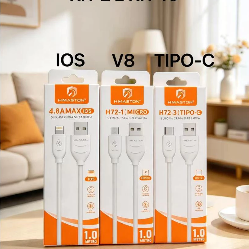 Contém 10 peças e 2 peças H'Maston V8/Lightning/TipoC Cabo 4.8A