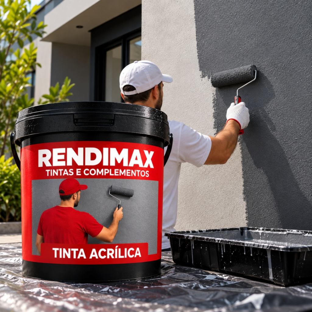 Tinta de Parede Acrílica Rendimax 18kg Ótima Cobertura Sem Cheiro Antimofo
