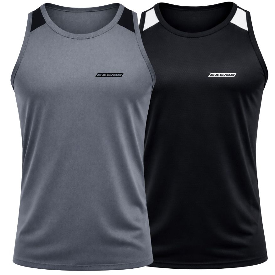 Kit 2 Camisetas Regata Dry Fit Esportiva Camisa Masculina Academia Treino Musculação e Rotina