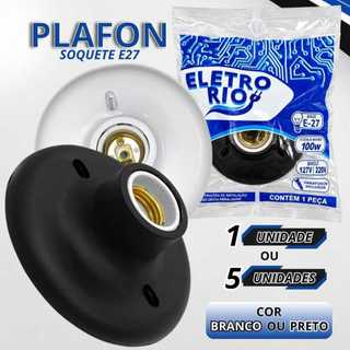1 OU 5 Plafon suporte de Lâmpada Pop Bocal Cerâmico E27 Soquete PP plafon PRETO ou BRANCO