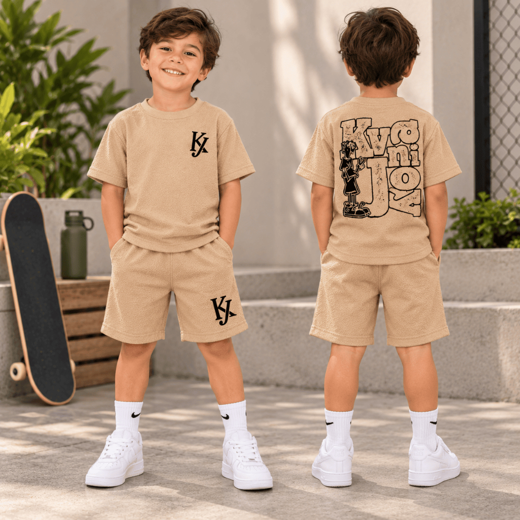 Conjunto Infantil Masculino De Verão - Camisa + Bermuda - Tamanho 2 Ao 12 Anos