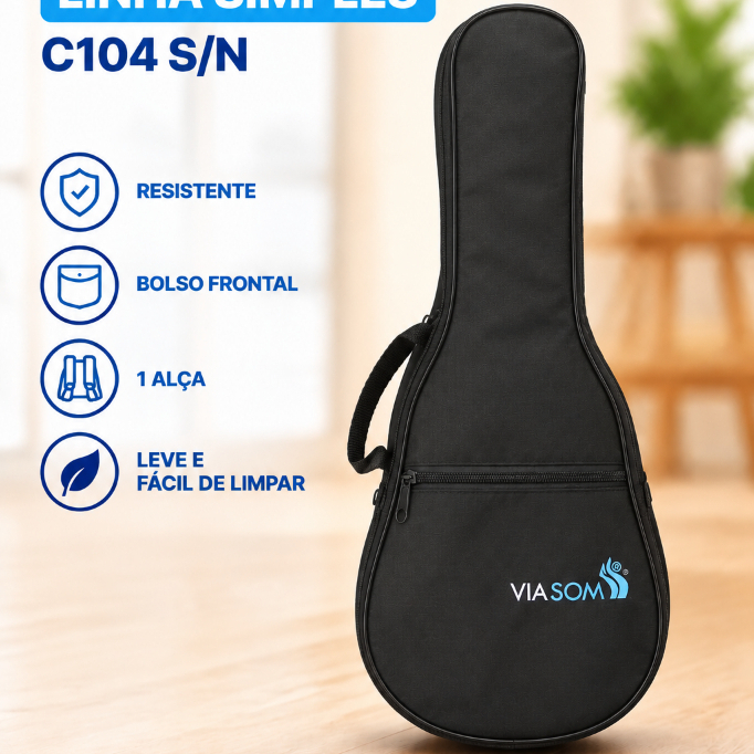 Capa Bag Simples P/ Cavaco Cavaquinho Com Alça Tira Colo