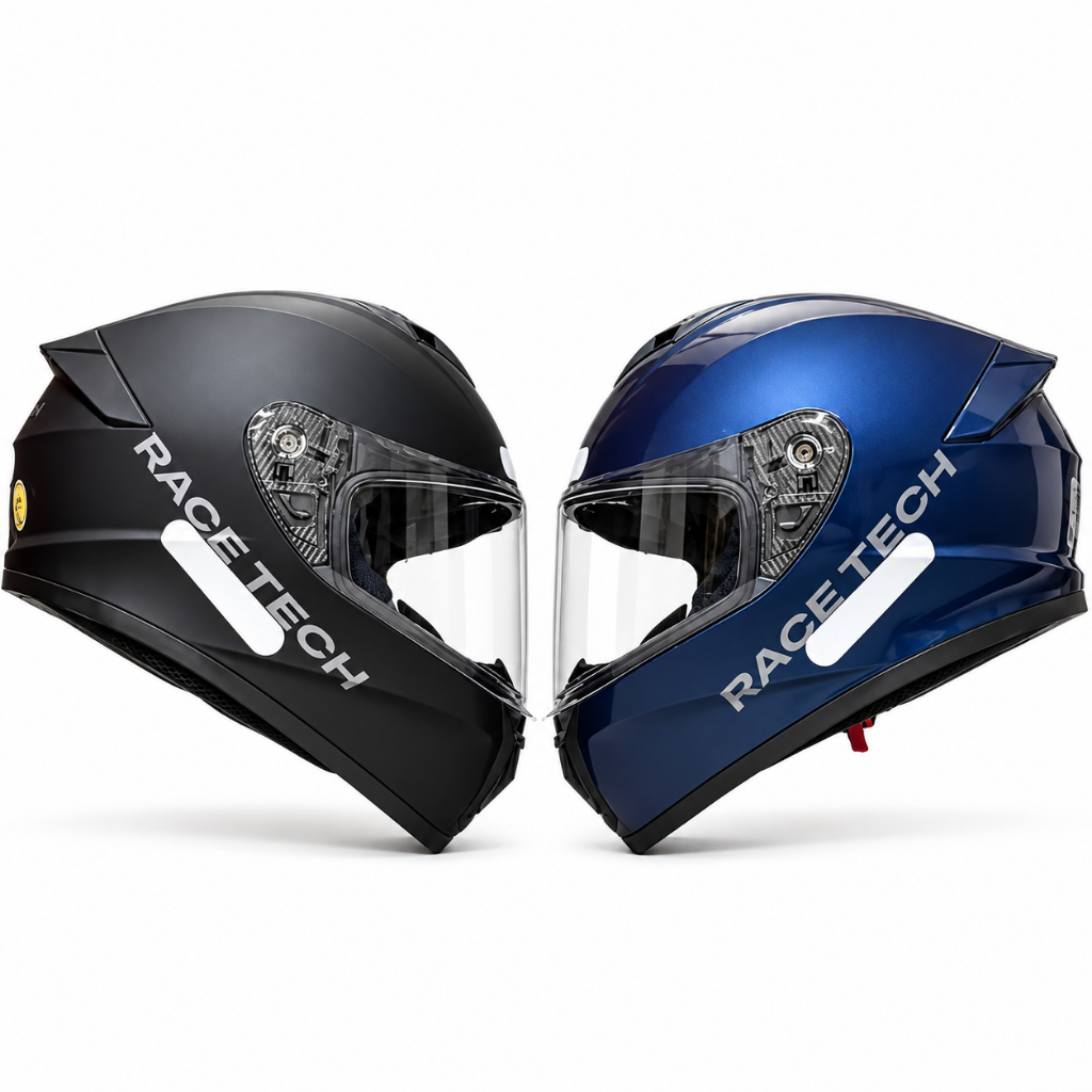 Capacete Race Tech Hit Monocolor Brilhante Fosco Fechado + narigueira masculino feminino Original