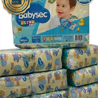 Fralda Baby Sec Pacotão 100 Unidades P/M/G/EG/XXG + Frete Grátis