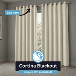 Cortina Tecido Blackout Corta Luz Para Sala e Quarto 4 Metros Várias Cores