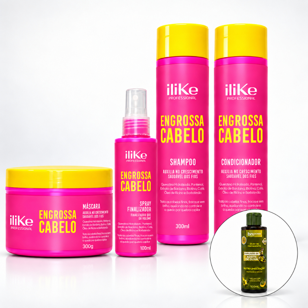 ILIKE ENGROSSA CABELO KIT - 4 PRODUTOS