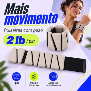 Peso de Treinamento 2 Libras Silicone Ajustável para Pulso Tornozelo, Fitness Casa | Enviado do Brasil