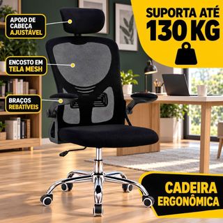 Cadeira de Escritório Ergonômica Boston B100 Giratória com Tela Respirável – Conforto Profissional