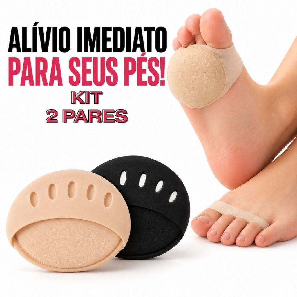 Kit Pares Protetor Almofada Para Antepé Salto Alto Dança Metatarso Ergonômico Conforto Dos Pés