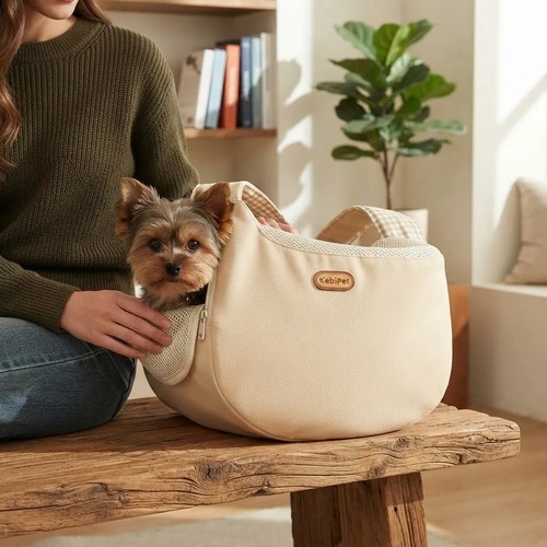 Bolsa Transporte Cama Pet Sling Canguru Lateral Tiracolo Cachorro Gato Porte Médio Tamanho Grande