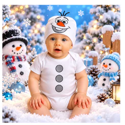 Body Bebê Temático Mesversario Olaf