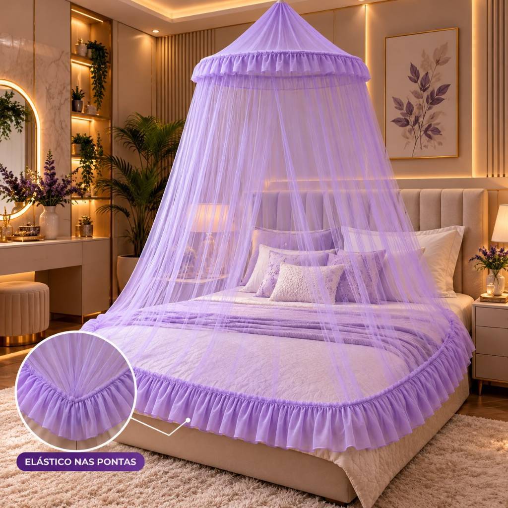 Mosquiteiro de Teto Casal / Queen / Box com Elástico – Oferta