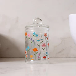 Pote de Vidro 135ml Estação das Flores Jasmim Lyor com Tampa para Temperos Especiarias Sementes Cozinha Organização Casa