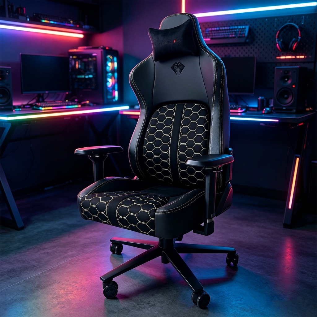 Cadeira Gamer Ergonômica Braço 4D Pistão Classe 4 Reclinável com Almofadas para Jogos Computador e Escritório 150kg