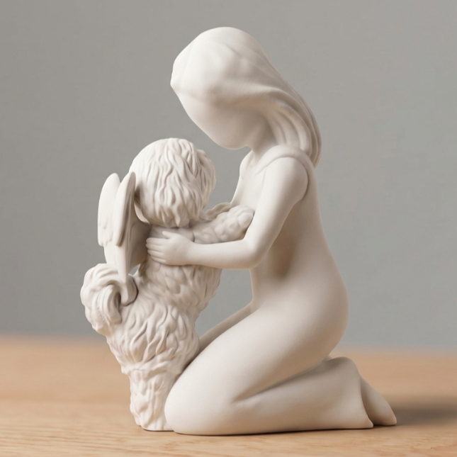 Escultura Homenagem Cachorro Shih-tzu com Asas | Decoração Afetiva — imagem 2 de 2