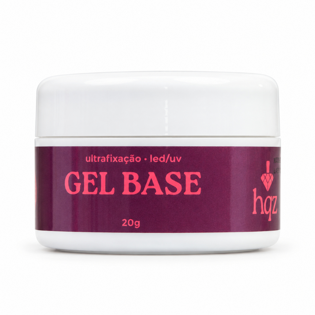 Gel Base HQZ Nails 20g para Fixação e Aderência em Alongamentos de Unhas