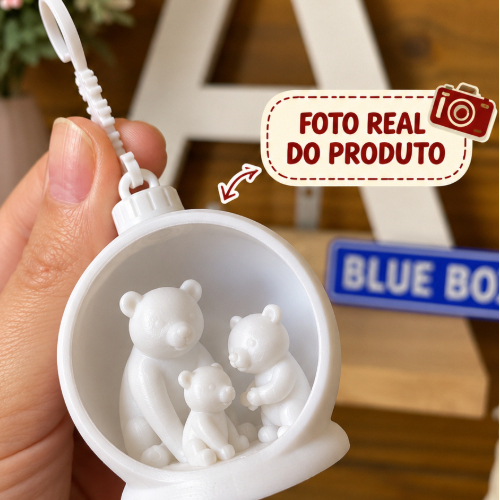 Kit Bolinhas de Natal Urso Polar Decoração de Natal – Enfeite Natal | Árvore de Natal | Bola Natal Diferente