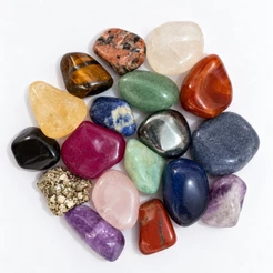 18 Cristais - Kit de Pedras 100% Naturais de Cristal - Pirita, Quartzo, Ametista, Citrino, Onix, ...