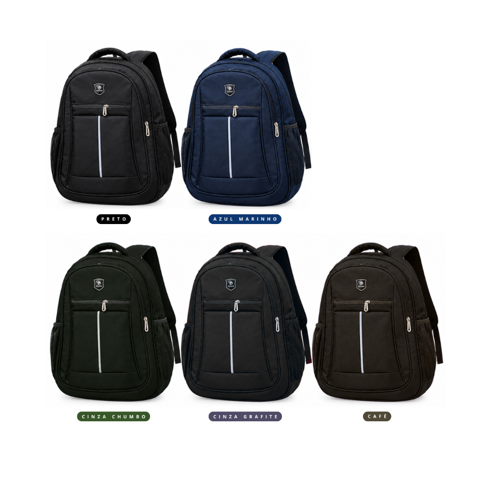 Grenobil Mochila Reforçada Masculina Faculdade Impermeável Resistente Grande Trabalho Escolar