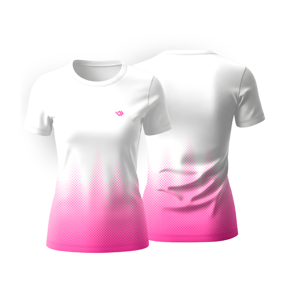 Camiseta Dry-Fit Proteção UV50+ Esportiva Camisa Baby Look Feminina Academia Treino