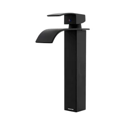 Torneira Para Banheiro Cascata Misturador Monocomando Alta Paraná Pingoo - Preto