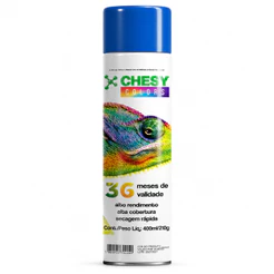 Kit 6 Latas de Tinta Spray Uso Geral Azul Medio 400ml Chesy