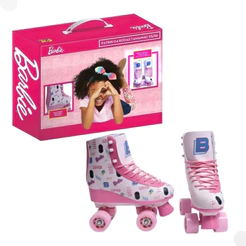 Patins Barbie 4 Rodas Tamanho 35/36 - Fun f0165-5