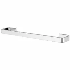 Porta Toalha de Banho Toalheiro Quadrado Athena Polido em Metal Banheiro Luxo