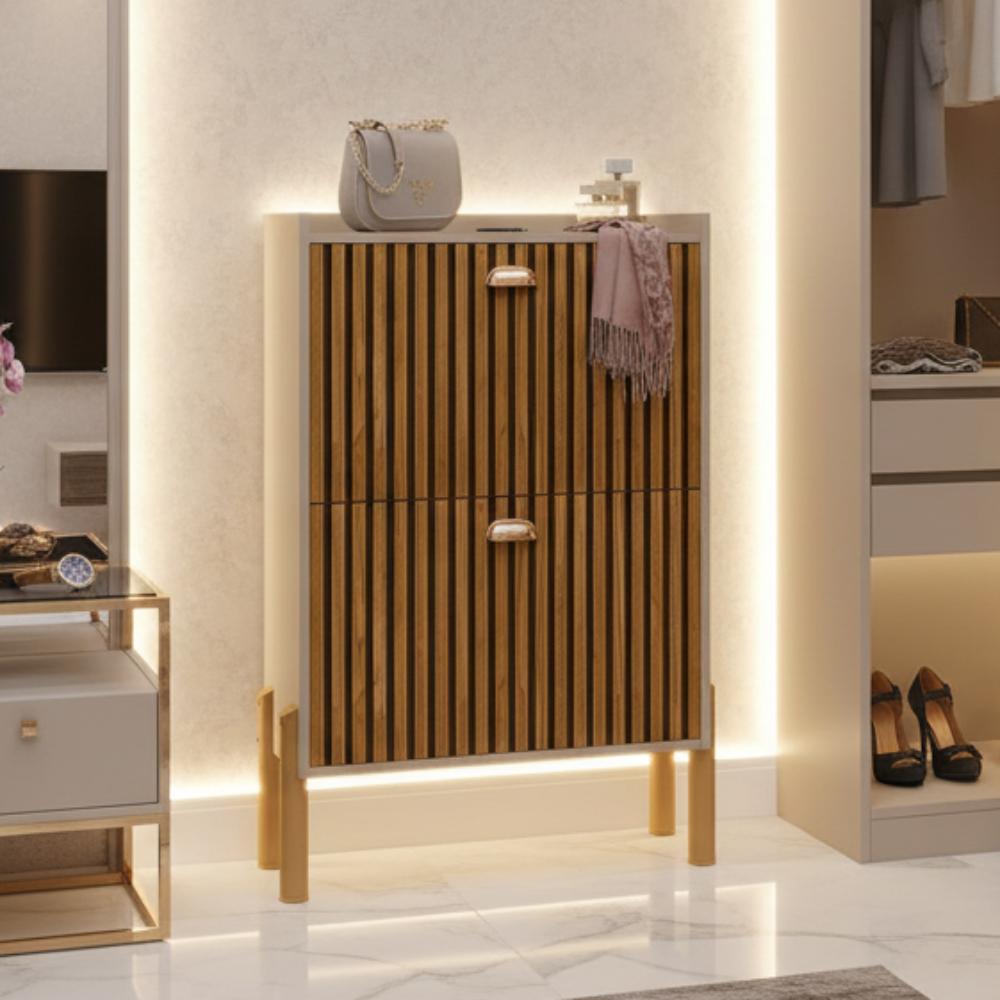 Sapateira Multiuso Organizador Calçados Hall Entrada Closet Lolla 12  Pares Sapato Organizadora