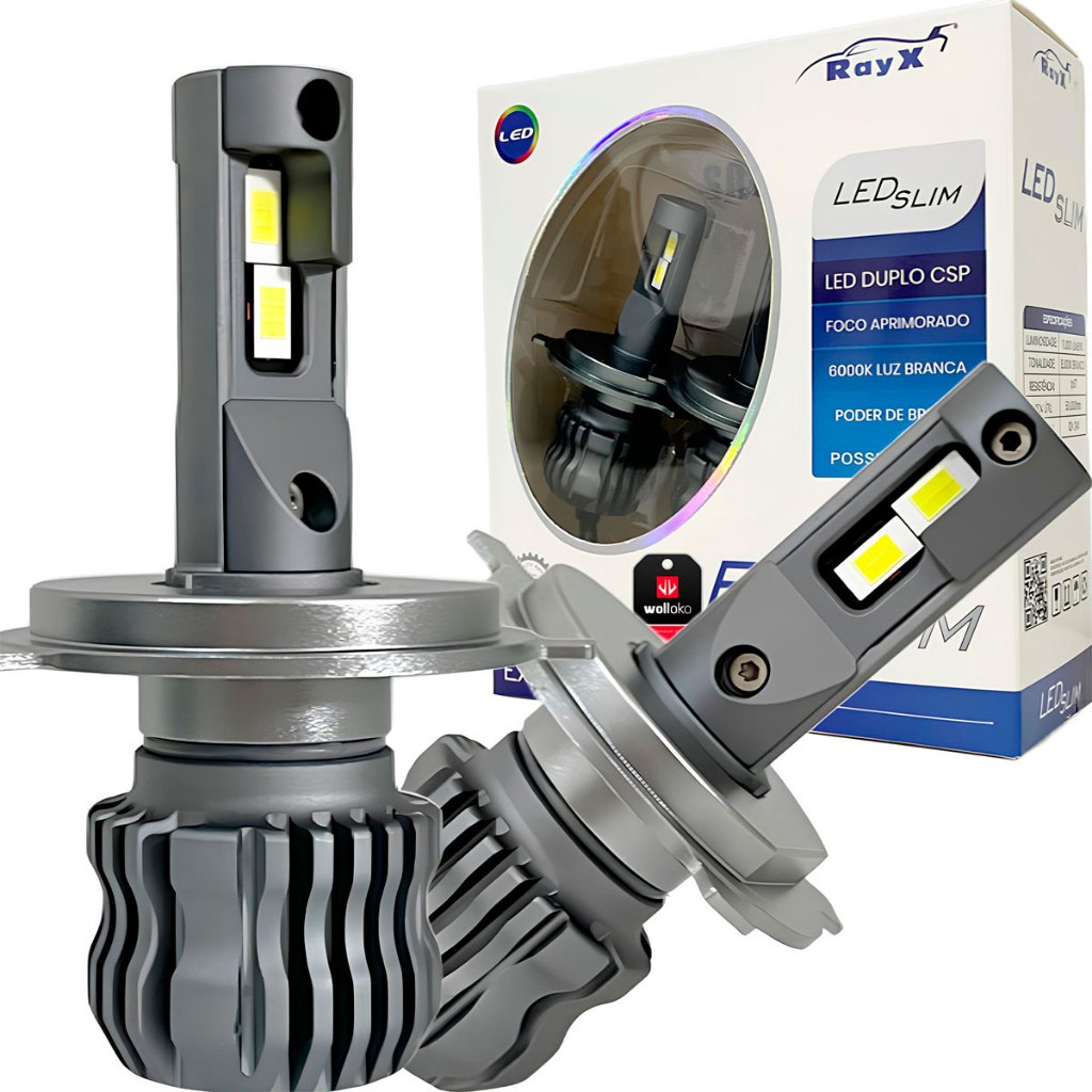 Ultra Led Slim RayX 11.000 Lumens 70W 6000k H4 em Oferta na Shopee