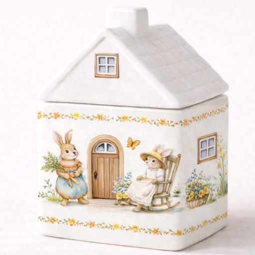 pote casinha decorativa páscoa coelho tematica ester decor coelhinho em Oferta na Shopee