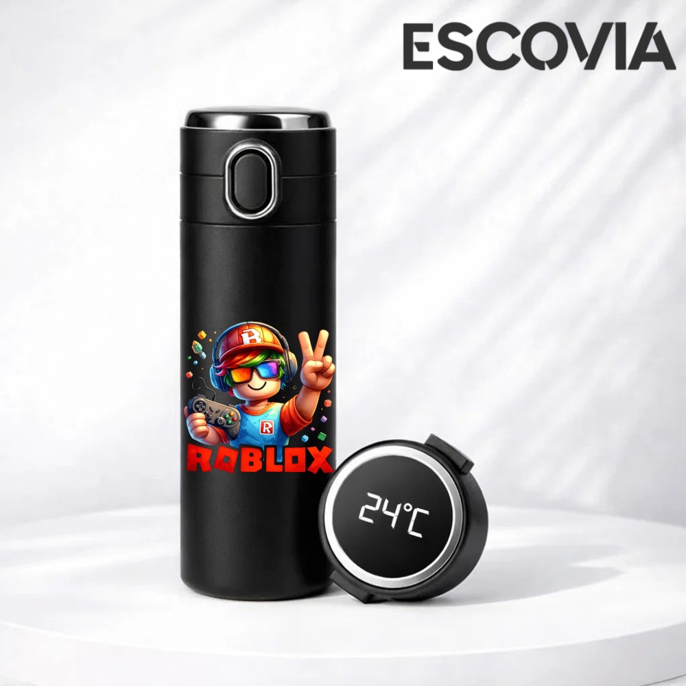 Garrafa Térmica Aço Inoxidavel Custom Avatar My Roblox Character com Termômetro Digital 420ml em Oferta na Shopee