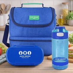 Conjunto Lancheira Térmica com Pote p/ Lanche 450ml e Garrafa 550ml