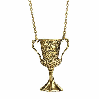Colar Horcrux Harry Potter Taça de Helga Hufflepuff Pingente Dourado