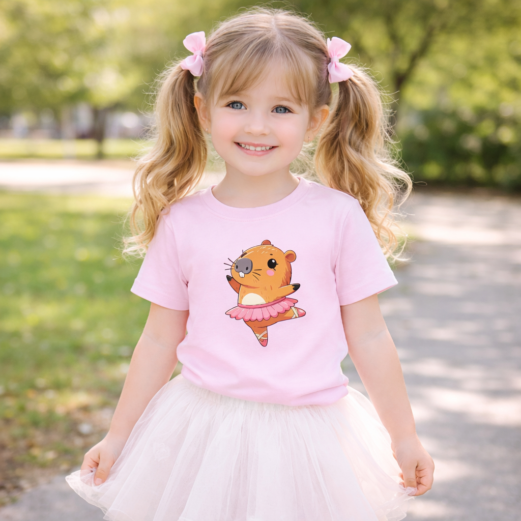 Camiseta Estampada Capivara Bailarina Moda I Antil Blusa T-Shirt Moda I Anto Juvenil Roupa Capybara Ballet — R$ 54,90 em Shopee