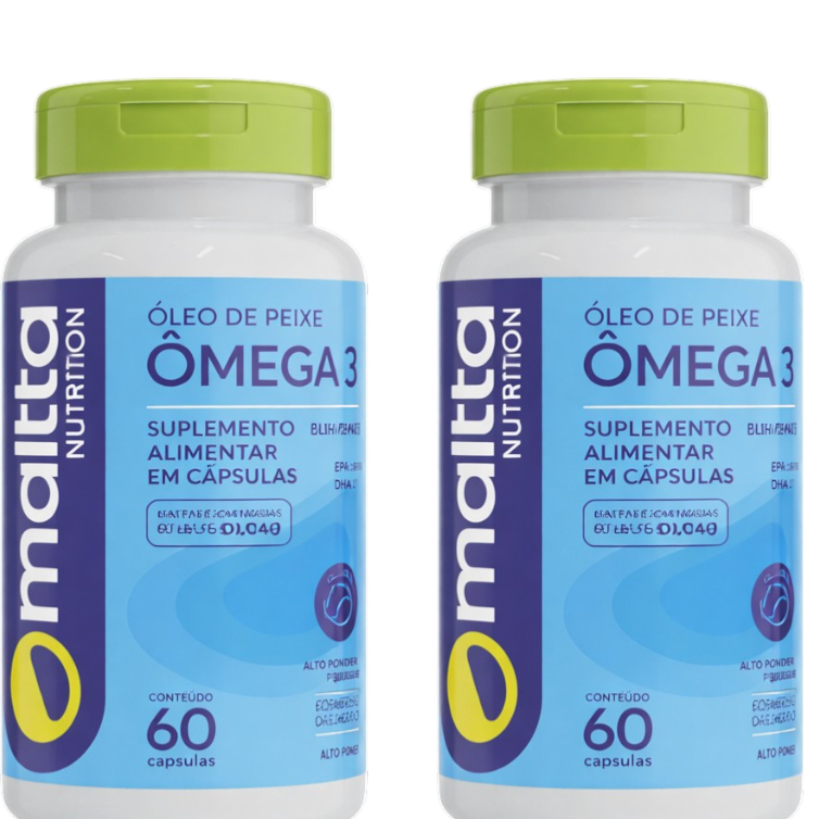 Kit c/2 Ômega 3 Duom - Óleo de Peixe 1000mg. Coração e Mente Saudáveis. 60 cápsulas.