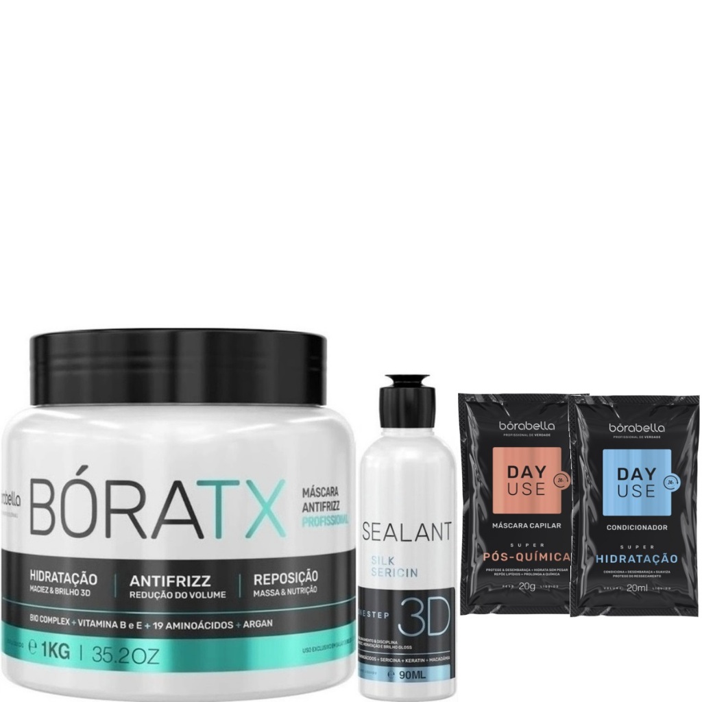 Borabella Bóratx 1kg + Selagem 3D Semi Definitiva 90ml em Oferta na Shopee