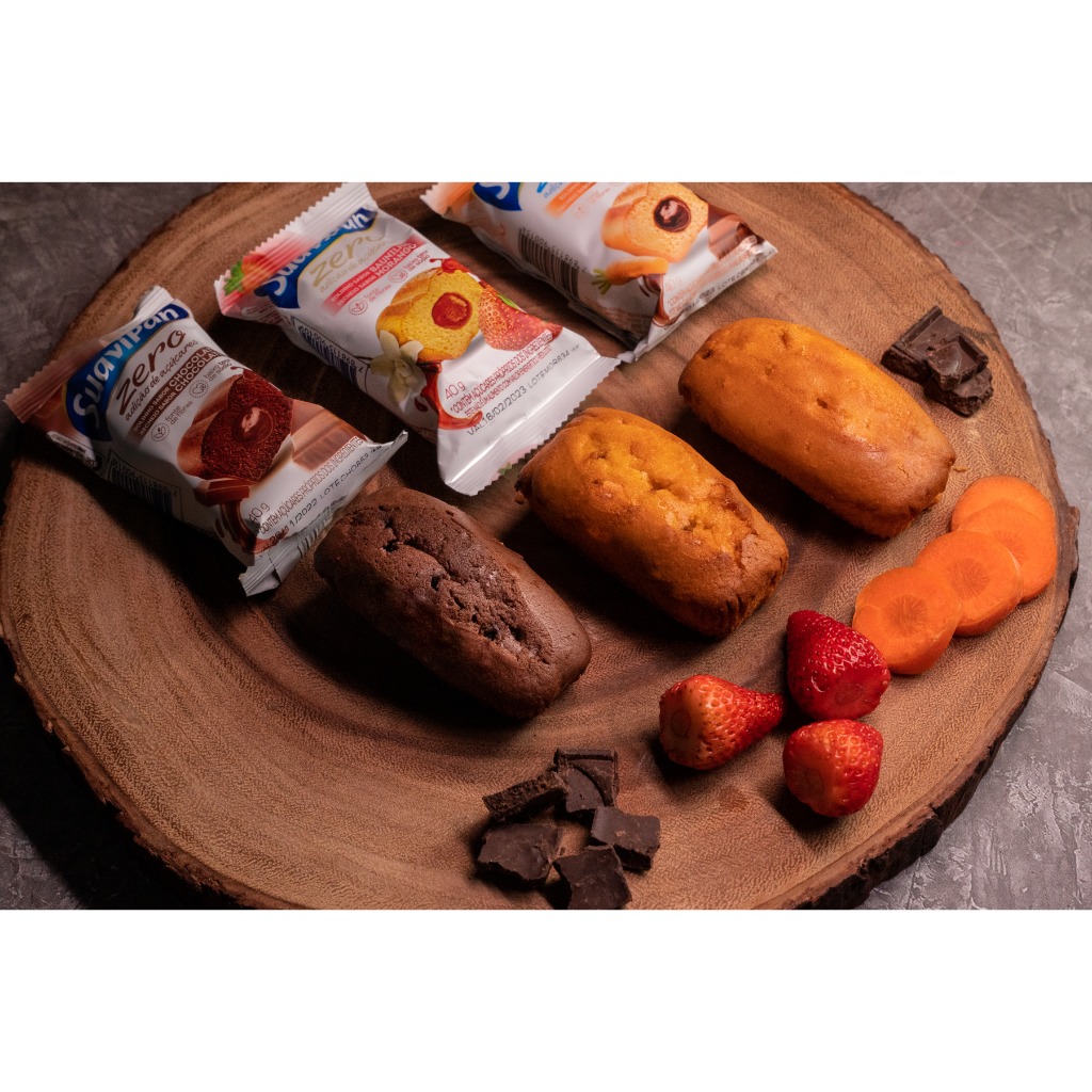 Display De 12 Bolinhos Misto 3 Sabores Zero Açúcar Suavipan — imagem 2 de 2